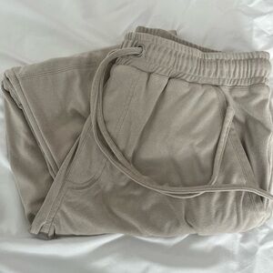 Tan Jogger Pants, Velvet material